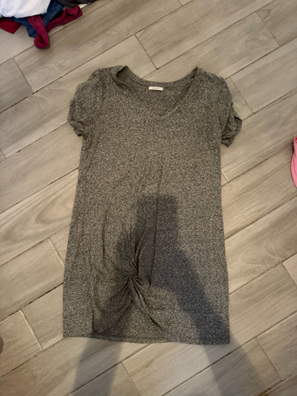 Z Supply Heather Gray Short Sleeve Knit Dress